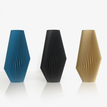 Vase "azur" bois recyclé, pour fleurs séchées 5