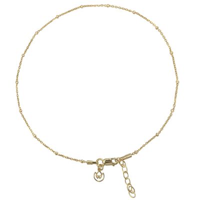 Satellite Chain Anklet in Sterling Silver and Gold Vermeil - Gold vermeil