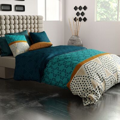 Bed linen set - Duvet cover 200x200 cm + 2 pillowcases 100% Cotton 57 thread count Oda