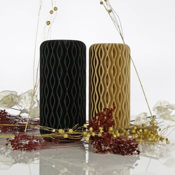 Vase "gyro" noir mat, pour fleurs séchées 3