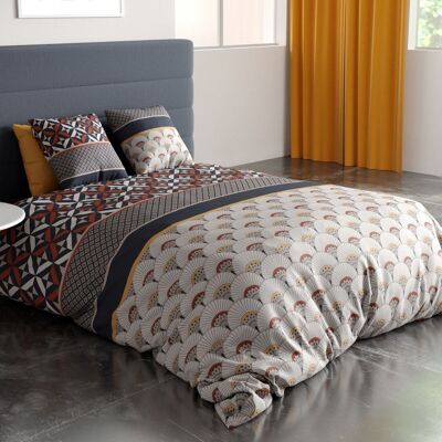 Bettwäsche-Set - Bettbezug 200x200 cm + 2 Kissenbezüge 100% Baumwolle 57 Fäden Panka