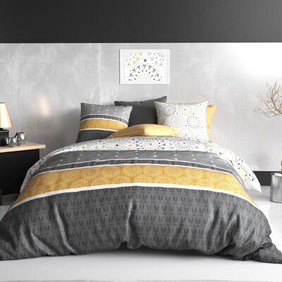 Bed linen set - Duvet cover 200x200 cm + 2 pillowcases 100% Cotton 57 threads Stokolm