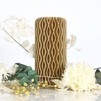 Vase "gyro" bois recyclé, pour fleurs séchées 4
