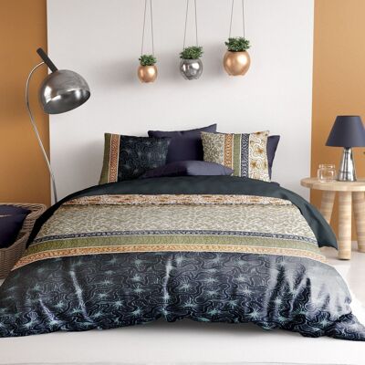 Bed set - Duvet cover 140x200 cm Reversible + 1 pillowcase 100% Cotton Percale 71 thread count Bella