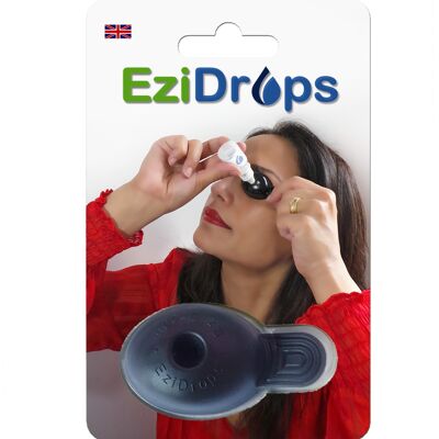 EziDrops – Augentropfen-Spenderhilfe – Einfacher Augentropfen-Applikator – Sichere und einfache Augenpflege (Schwarz)