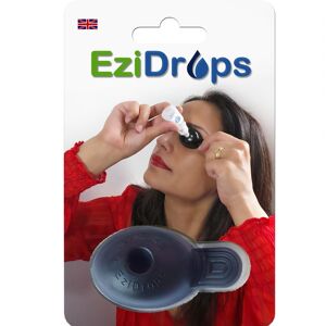 EziDrops - Aide au distributeur de gouttes pour les yeux - Applicateur de gouttes pour les yeux facile - Soins de la vue sûrs et faciles (Noir)