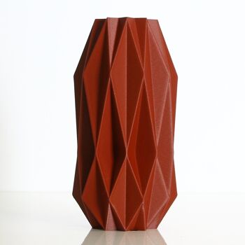 Vase "mona" rouge mat, pour fleurs séchées 2