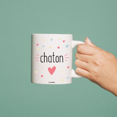 Kitten mug - nickname mug - mug decorated in France