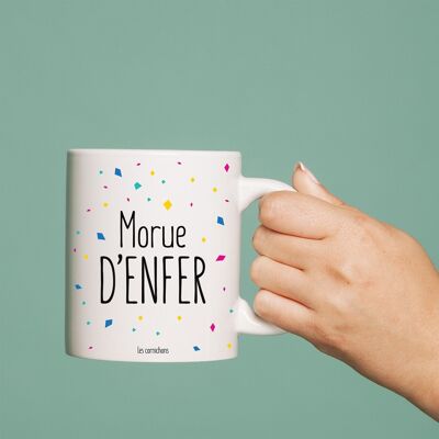 Mug morue d'enfer - mug décoré en France - mug décalé