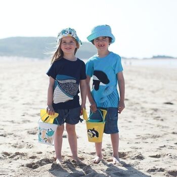 Jouet de plage Orque à base d'algues (seau, pelle, tamis et râteau) 2