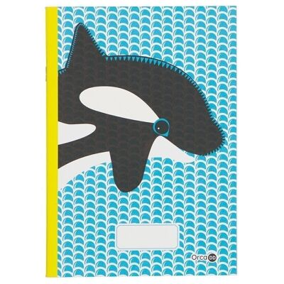 A5-Notizbuch aus Recyclingpapier – Orca