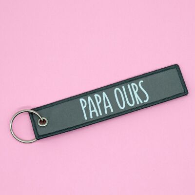 Woven lanyard keychain Papa Bear dad gift father's day gift