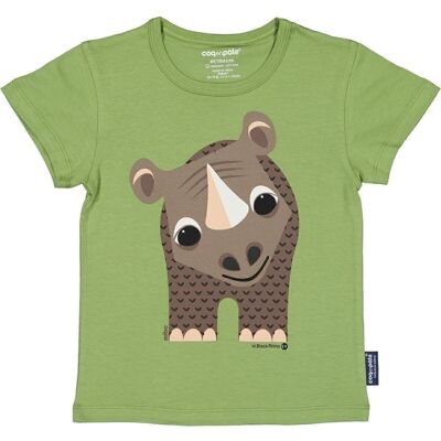 Camiseta infantil manga corta Rinoceronte