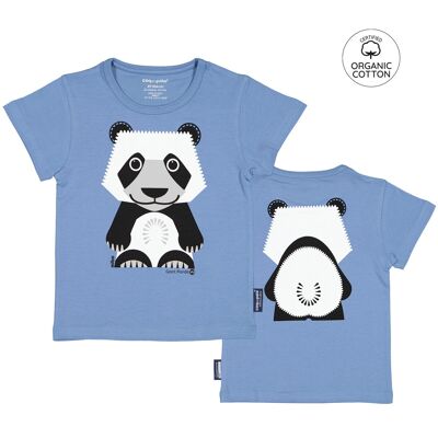 T-shirt enfant manches courtes en coton bio - Panda géant (2, 4, 6, 8 & 10 ans)