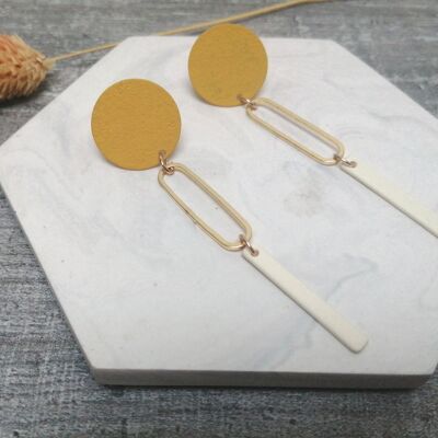 earrings - Joy - yellow/gold/ivory - 3