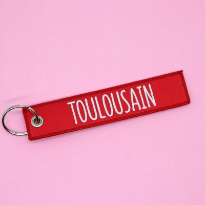 Toulousain woven lanyard key ring