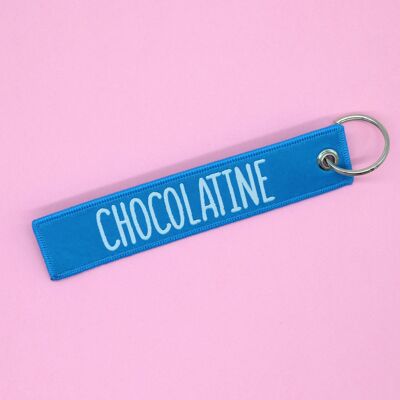 Chocolatine woven lanyard key ring