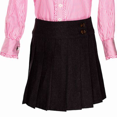 Jia - Gray Pleated Skirt