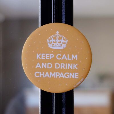 Keep Calm and Drink Champagne Bottle Opener Magnet