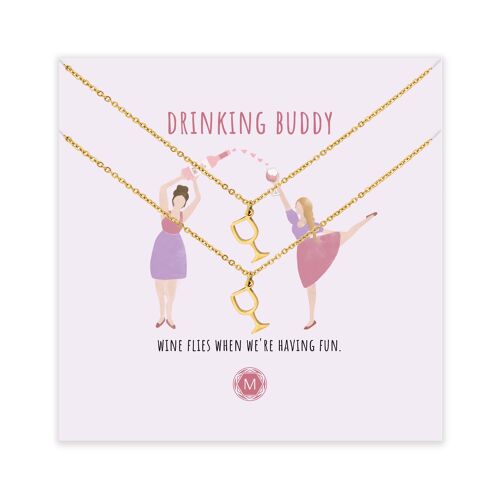 DRINKING BUDDY 2x Necklace II Gold