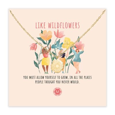 Like Wildflowers Necklace Gold