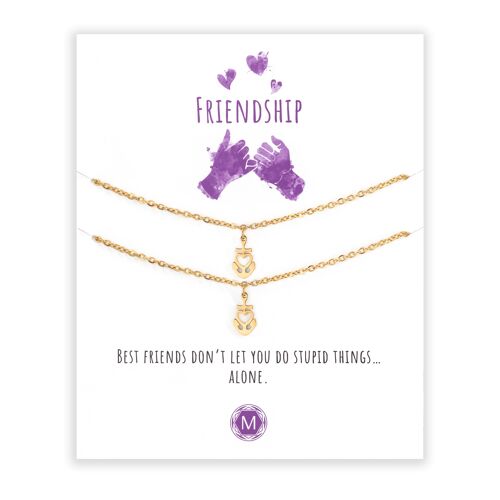 Friendship Anchor 2x Bracelet Gold