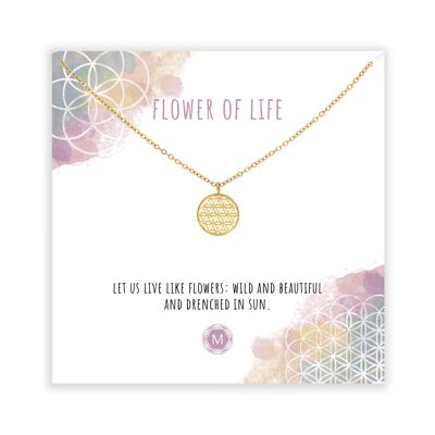 FLOWER OF LIFE Necklace Gold