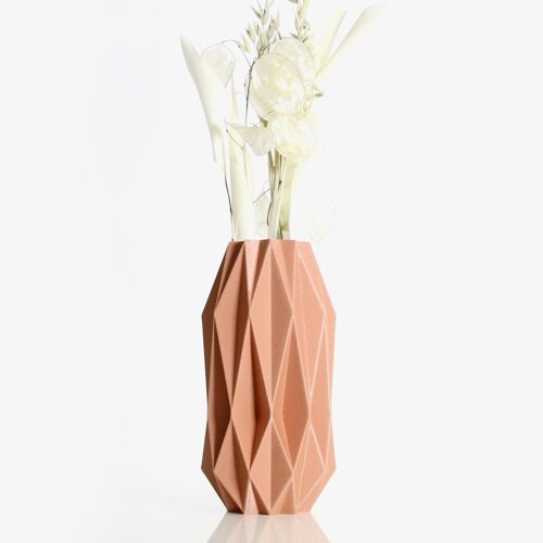 Vase "mona" rose pastel, pour fleurs séchées