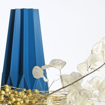 Vase "lyna" bleu mat, pour fleurs séchées 3
