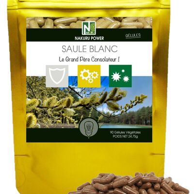 Saule Blanc / 90 Gélules végétales de 275mg / NAKURU Power / "Le Grand Père Consolateur!"