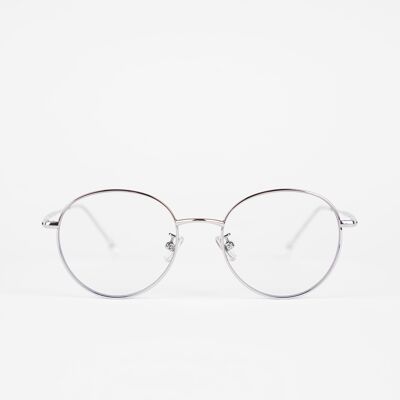 Blue light blocking glasses Brooklyn Silver