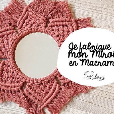 Kit DIY Miroir en Macramé - Coloris Terracotta