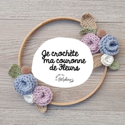 Kit DIY Couronne de fleurs - Coloris Pastel