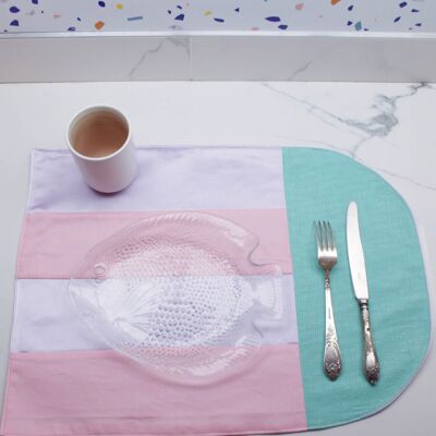 Flag lilac, pink and water green placemat