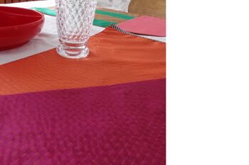 Set de table Slash orange et bordeaux 5