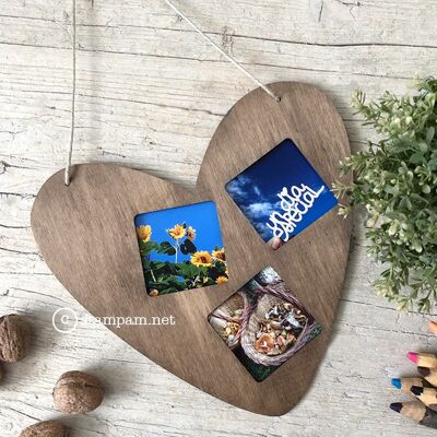 Cornice per tre foto - CUORE