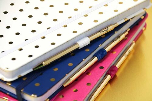 Note book a5 gold spotty