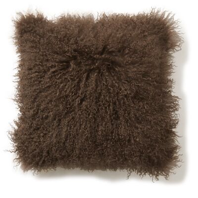 Shansi cushion cover sheepskin_Chocolate