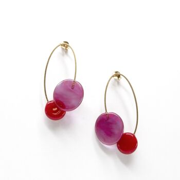 Boucles d'oreilles avec verre de Murano collection Elia 1