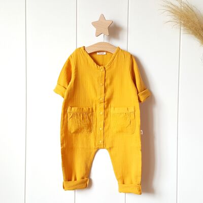 Mustard dungarees / 6-9 months