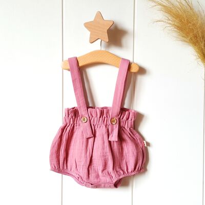 Dark pink romper/ 3-6 months