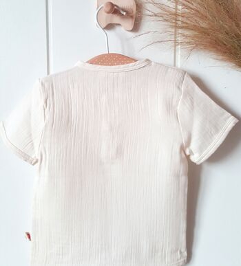 Tee-shirt beige / 0-3 mois 3