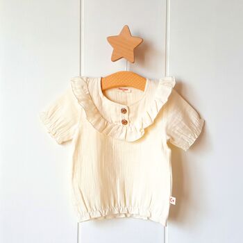 Tee-shirt beige pour fille/6-9 mois 1