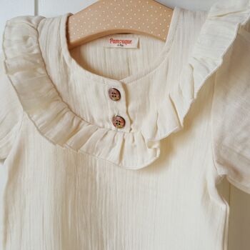 Tee-shirt beige pour fille/6-9 mois 4