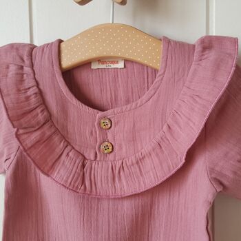 Tee-shirt rose foncé pour fille/0-3 mois 4