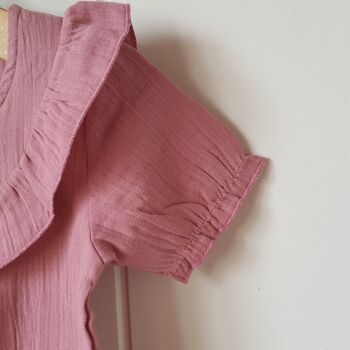 Tee-shirt rose foncé pour fille/0-3 mois 5