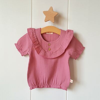 Camiseta Rosa Oscuro Niña/12-18 Meses