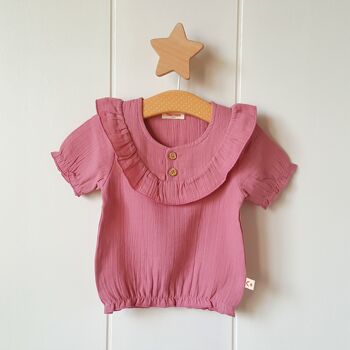 Tee-shirt rose foncé pour fille/12-18 mois 1