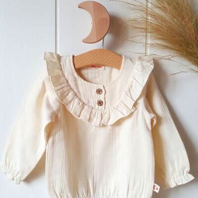 Blouse beige /0-3 mois