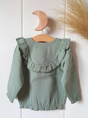 Blouse verte / 6-9 mois 2